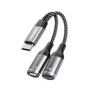 ADAPTÉR 2v1 USB-C ŠEDÝ DUDAO L13C+