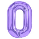 Balon foliowy PartyPal cyfra 0 100 cm fioletowy