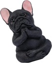 2 Sztuk Żywica Figurka Psa Francuski Wystrój Francuski Posąg Buddy Czarne