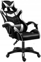 Fotel gamingowy Cerlo FOX 7 BIALO-CZARNY ekoskóra czarno-biały