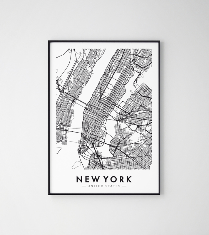 Карта постер на стену