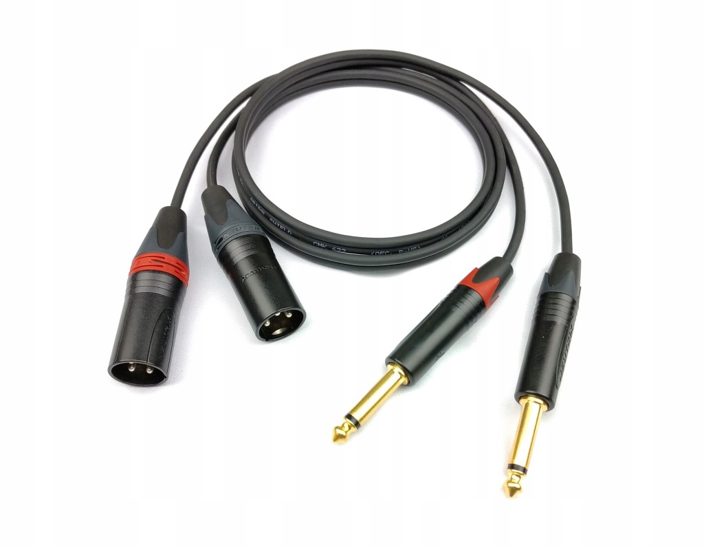 Cordial Kabel 2x Xlr Samec Jack Neutrik 1 m