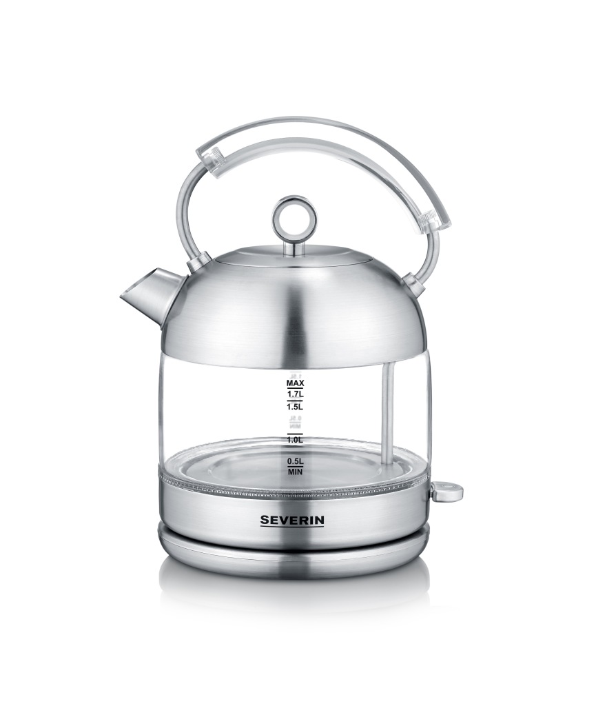 Severin Wk 3459 Rychlovarná konvice, retro, skleněná, 2400 W, 1,7 L, Bpa Free