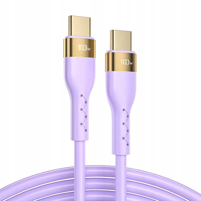 Kabel USB Typ C - USB Typ C PD 100W 2m fioletowy