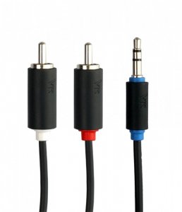 Kabel Połączeniowy VK Jack-2RCA Jack3.5-2RCA 3M