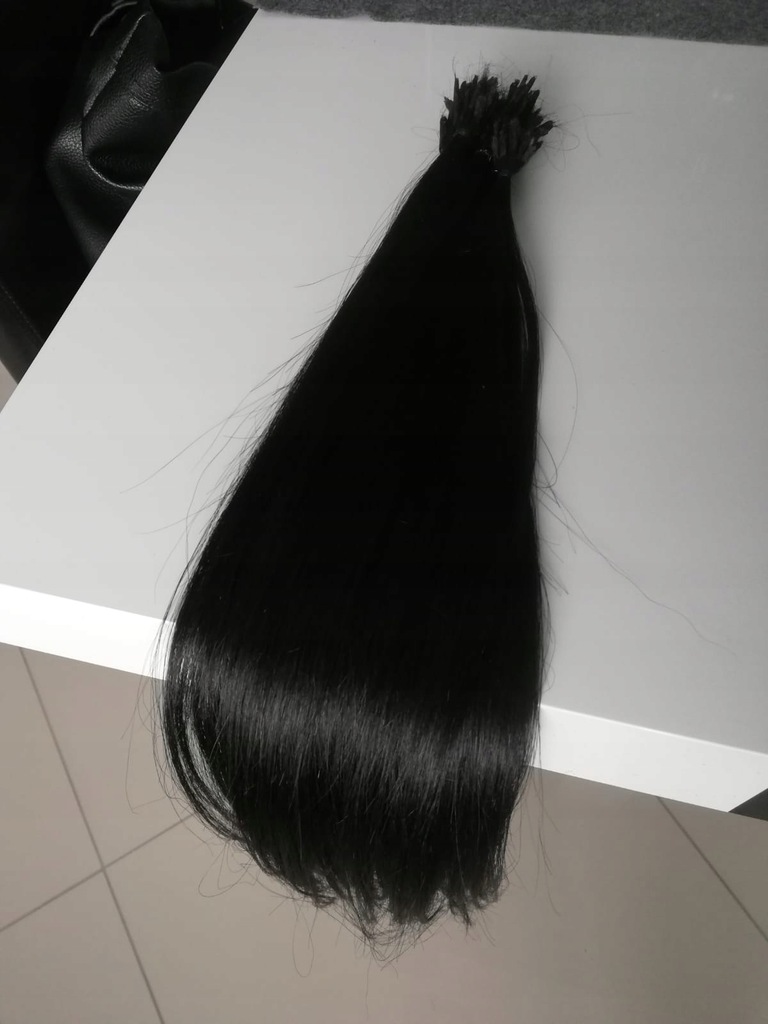 Włosy naturalne słowiańskie 50cm 164 pasma Czarne