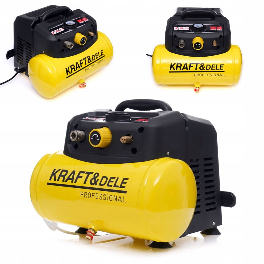 KOMPRESOR SPRĘŻARKA BEZOLEJOWY 6L 230V 8BAR CICHY 180L/MIN NEW MODEL