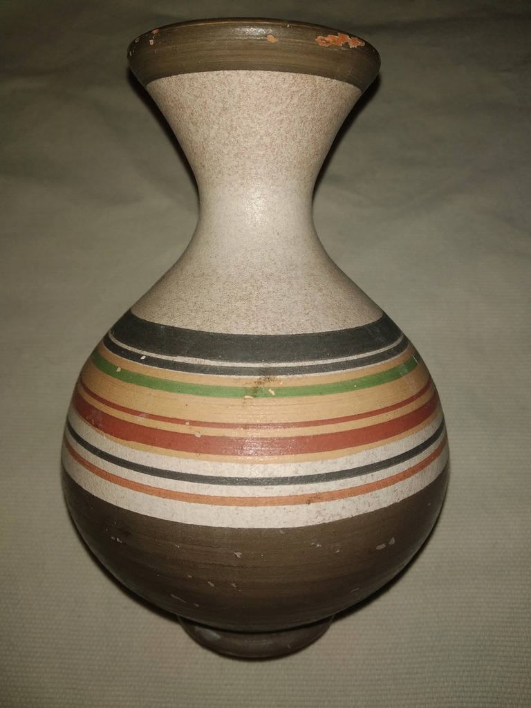 Wazon brązowy ceramika 14cm