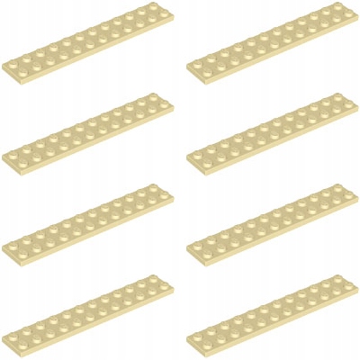 LEGO Płytka 2x12 Tan Piaskowy 4526771 2445 - 8szt