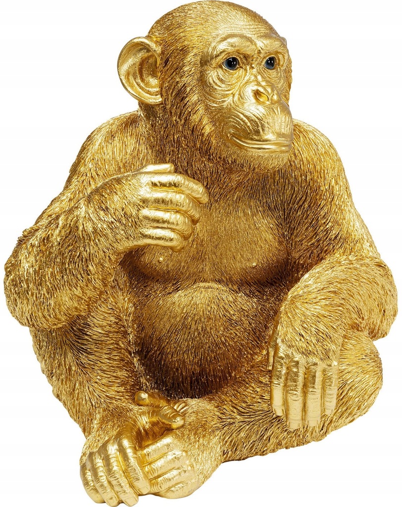 Figurka dekoracyjna małpa złota 48x41
