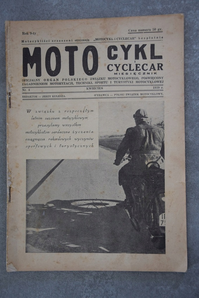 Motocykl i Cyclecar 1939 Rok SHL Villiers Niemen