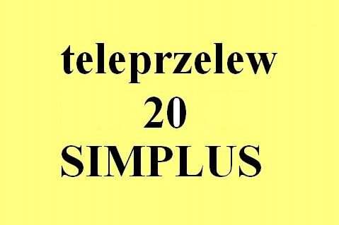 PLUS teleprzelew Simplus doładowanie 20