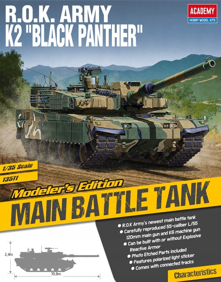 Koreański czołg R.O.K. Army K2 Black Panther