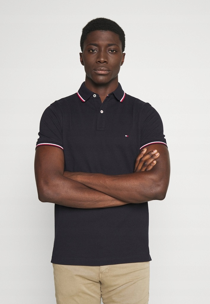 TOMMY HILFIGER GRANATOWA KOSZULKA POLO M 2BAC