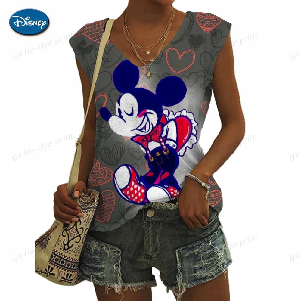 2023 Summer T-shirt Lady Disney Mickey Mouse Print