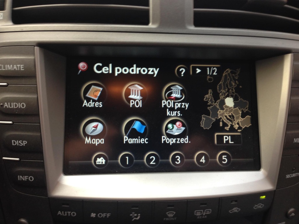 POLSKIE MENU NAWIGACJA LEXUS MAPA 2019 7860037031 oficjalne