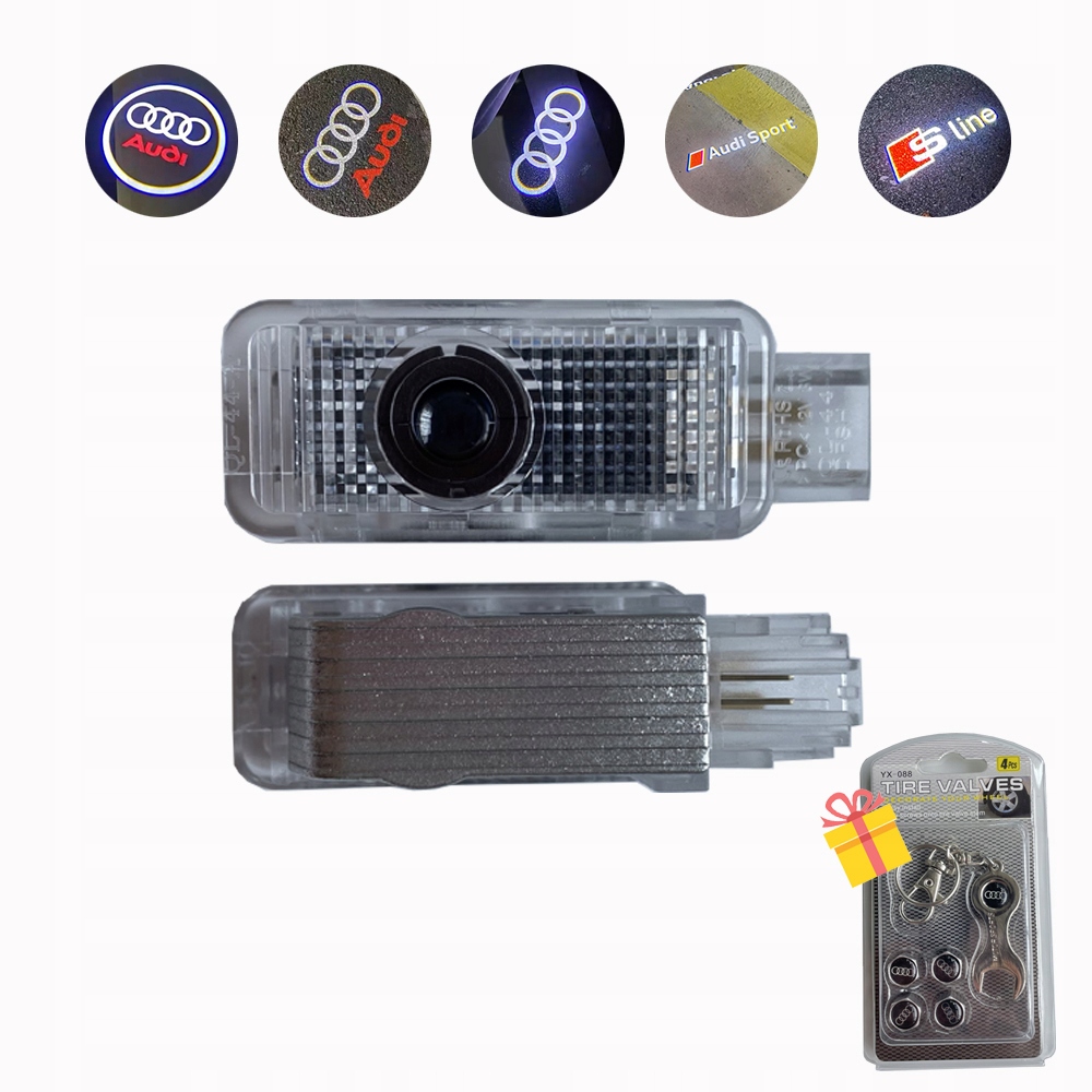 For Audi A1 A3 A4 A4L A5 A6 A6L A7 A8 HD Led Logo Car Door Light