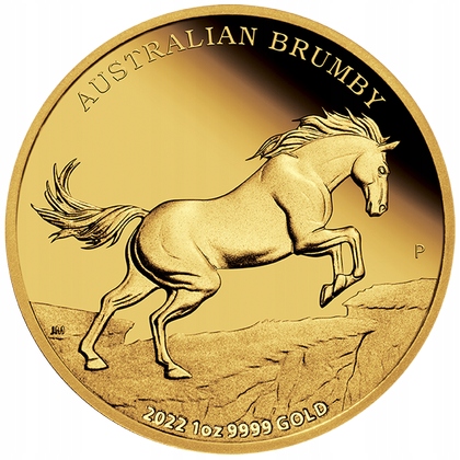 Złota Moneta Australian Brumby 2022, 1 uncja proof