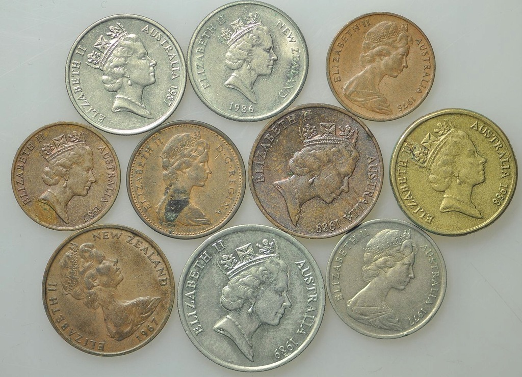 Australia i Nowa Zelandia - zestaw monet
