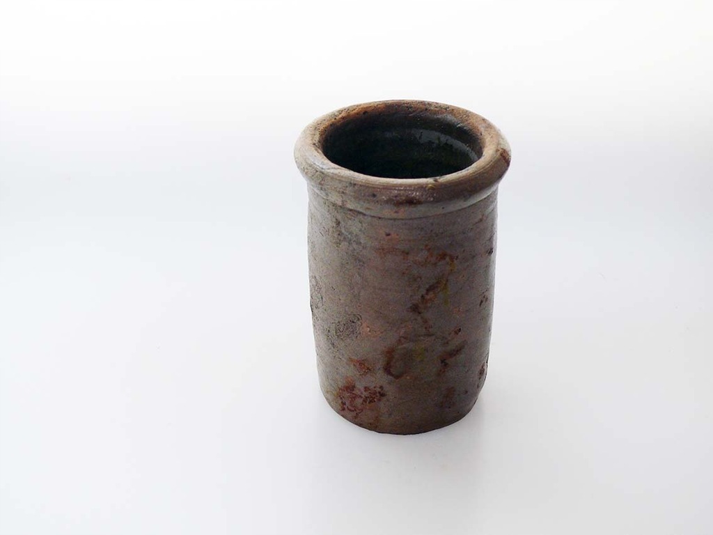 Stary ceramiczny pojemnik apteczny XIX-XX