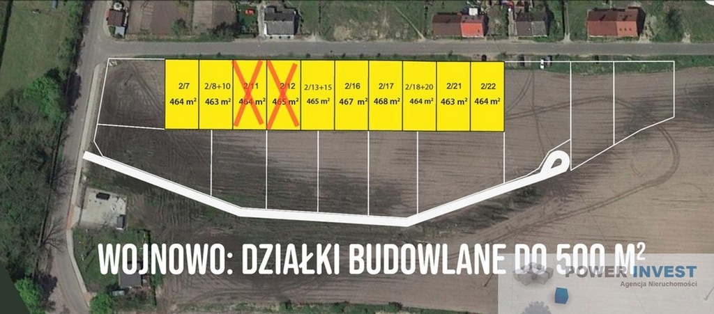 Działka, Wojnowo, 463 m²