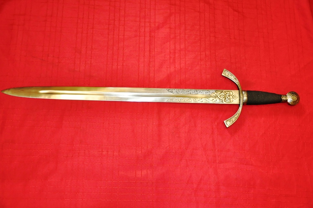 Średniowieczny Polski miecz,kuty,replika,Grunwald