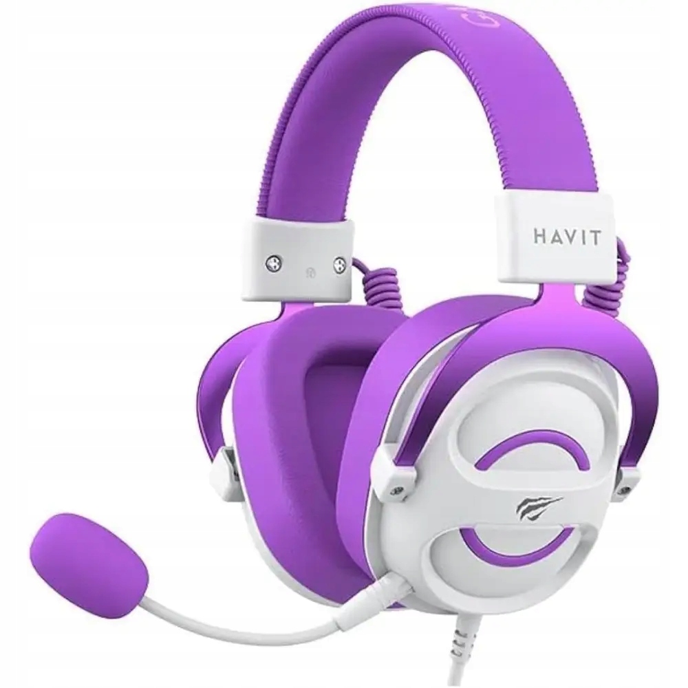 Havit H2002E - Zestaw słuchawkowy do gier, biały i fioletowy