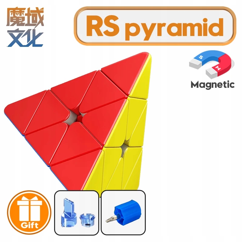 [MoYu RS3M Series] SUPER RS3M2020 Magnetic Pyramid Cube - Colorful Speed