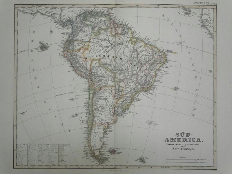 Ameryka Południowa Atlas Stielera 1858 r.
