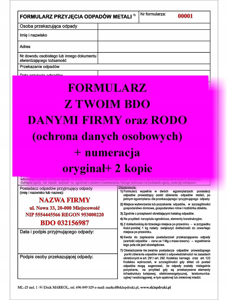 Formularz przyjęcia odpadów met.BDO+RODO32bl nr1+2