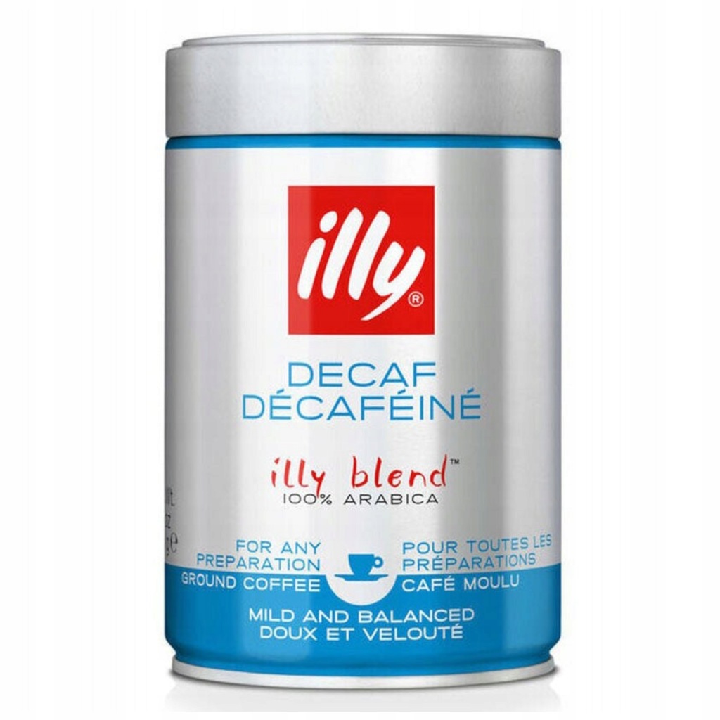 ILLY DECAFFEINATO 250G -KAWA MIELONA, BEZKOFEINOWA