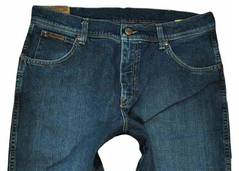 WRANGLER spodnie REGULAR blu TEXAS STRETCH W32 L32