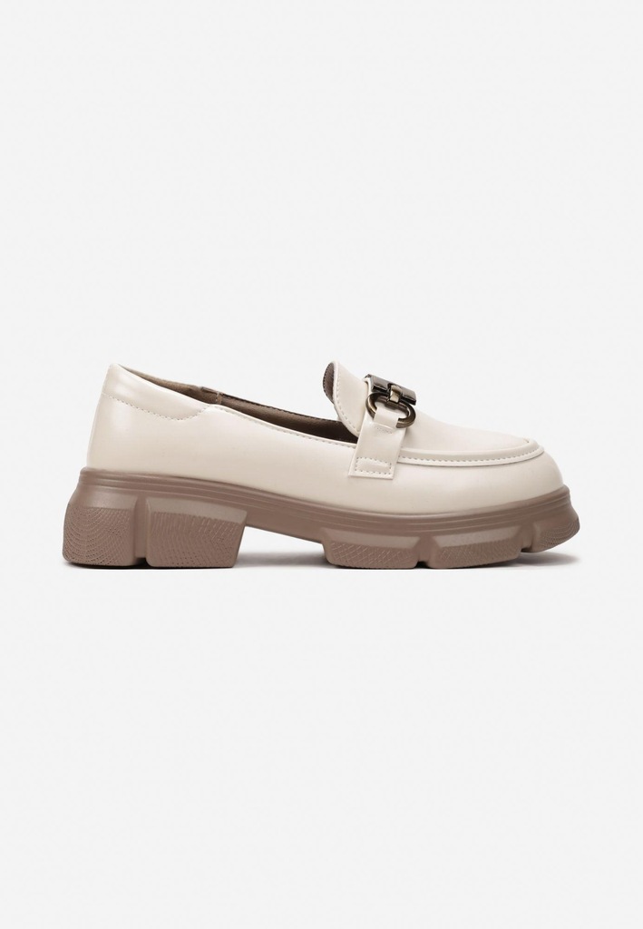 Born2Be Beżowe Półbuty 37 Ekoskóra Casual