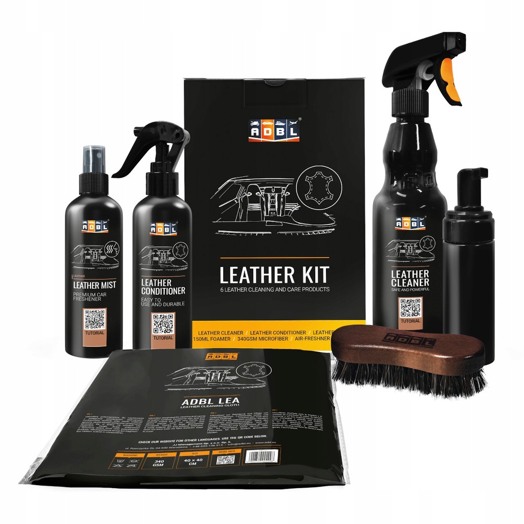 Skóra Cleaner Odżywka Odświeżacz ADBL Leather KIT