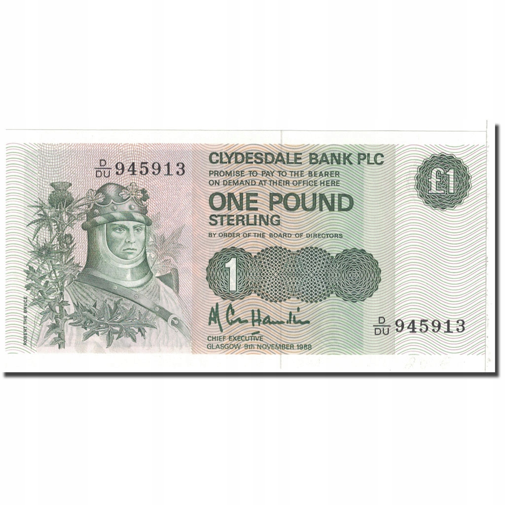 Banknot, Szkocja, 1 Pound, 1988, 1988-11-09, KM:21