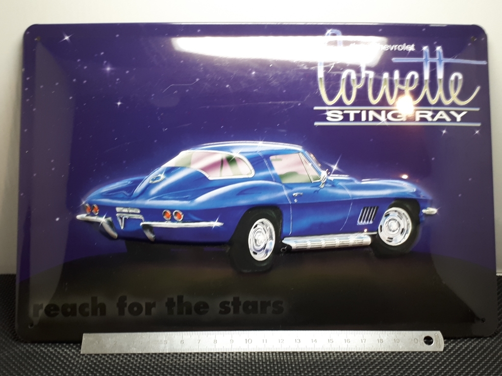 Tablica metalowa Corvette USA - oryginał