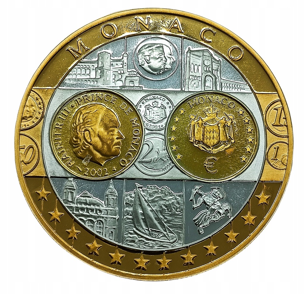 Srebrny medal Monaco, 20 g