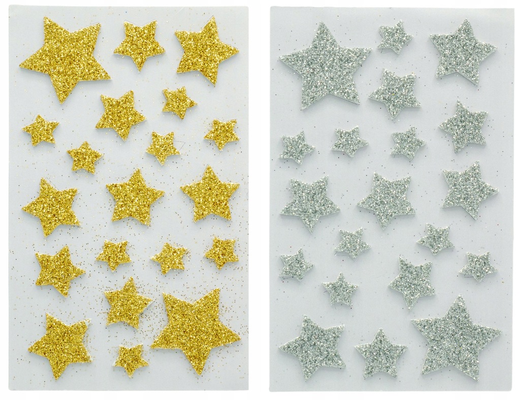 Błyszczące Naklejki w Kształcie Gwiazd - Kreatywne Dekoracje EV-6000