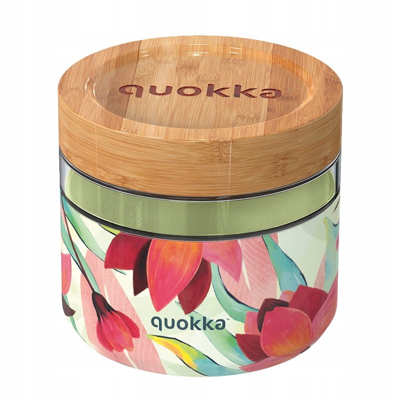 Quokka Deli Food Jar - Pojemnik szklany na żywność / lunchbox 820 ml (Sprin