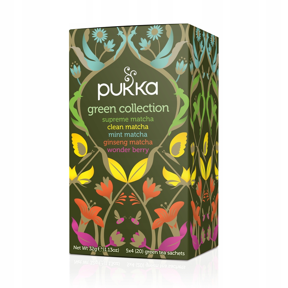 Herbata zielona Pukka Green Collection zestaw różne smaki 20 saszetek