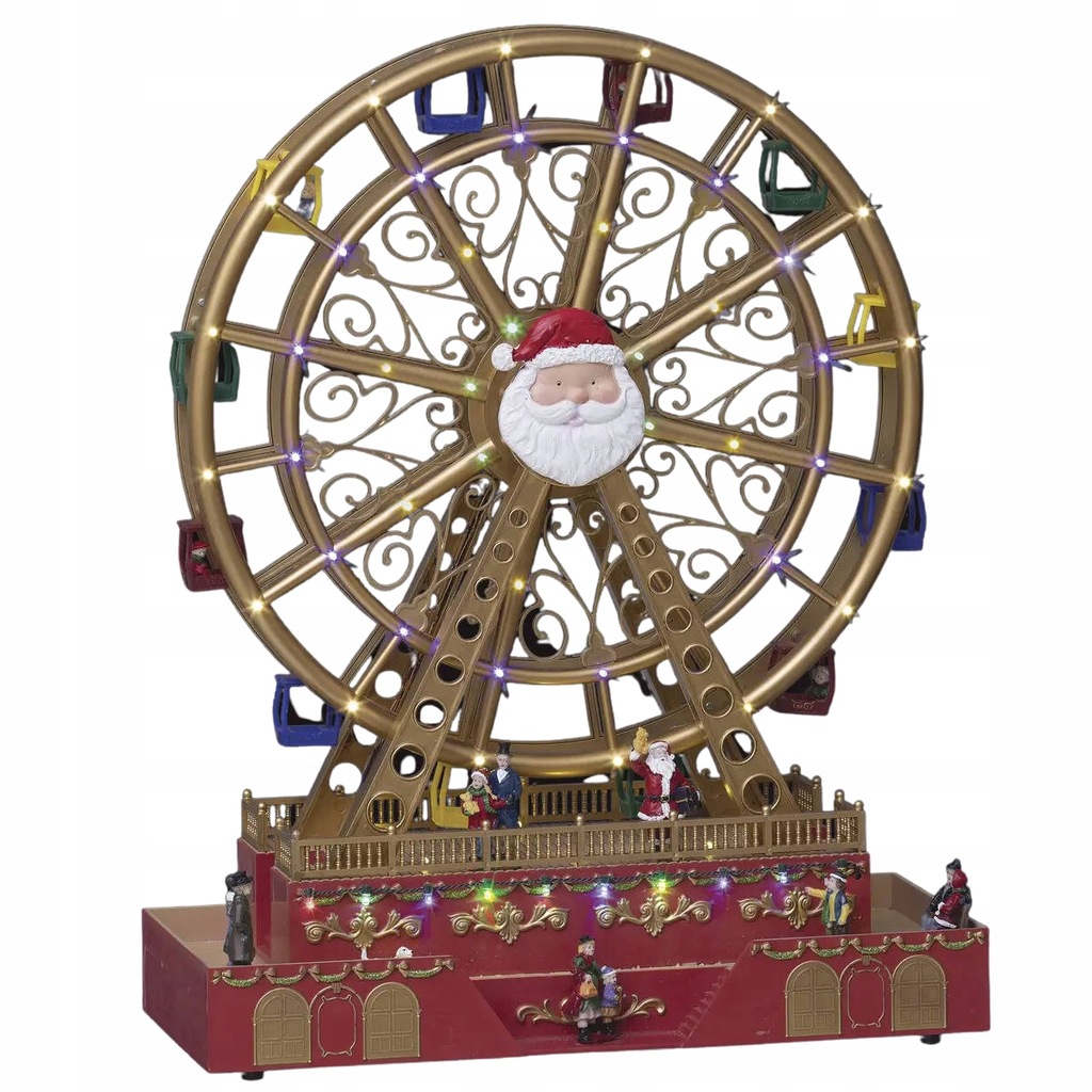 MIASTECZKO ŚWIĄTECZNE SCENKA DIABELSKI MŁYN RUCHOMY 49X38X17 CM 68 LED