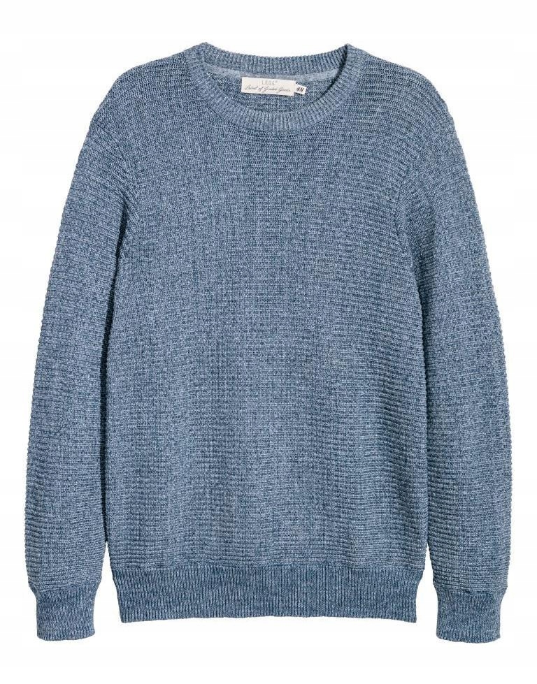 24Q159 H&M__MJ9 GRANATOWY SWETER BASIC__S