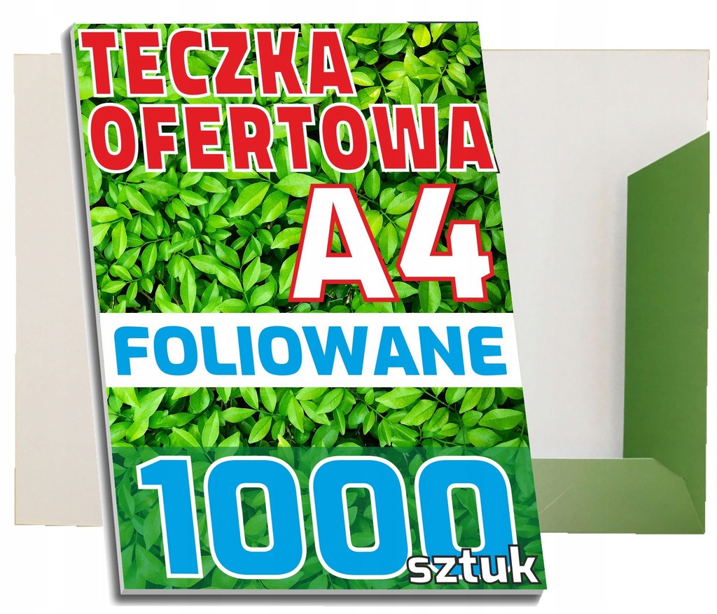 TECZKA OFERTOWA z nadrukiem FOLIOWANA A4 1000 szt.