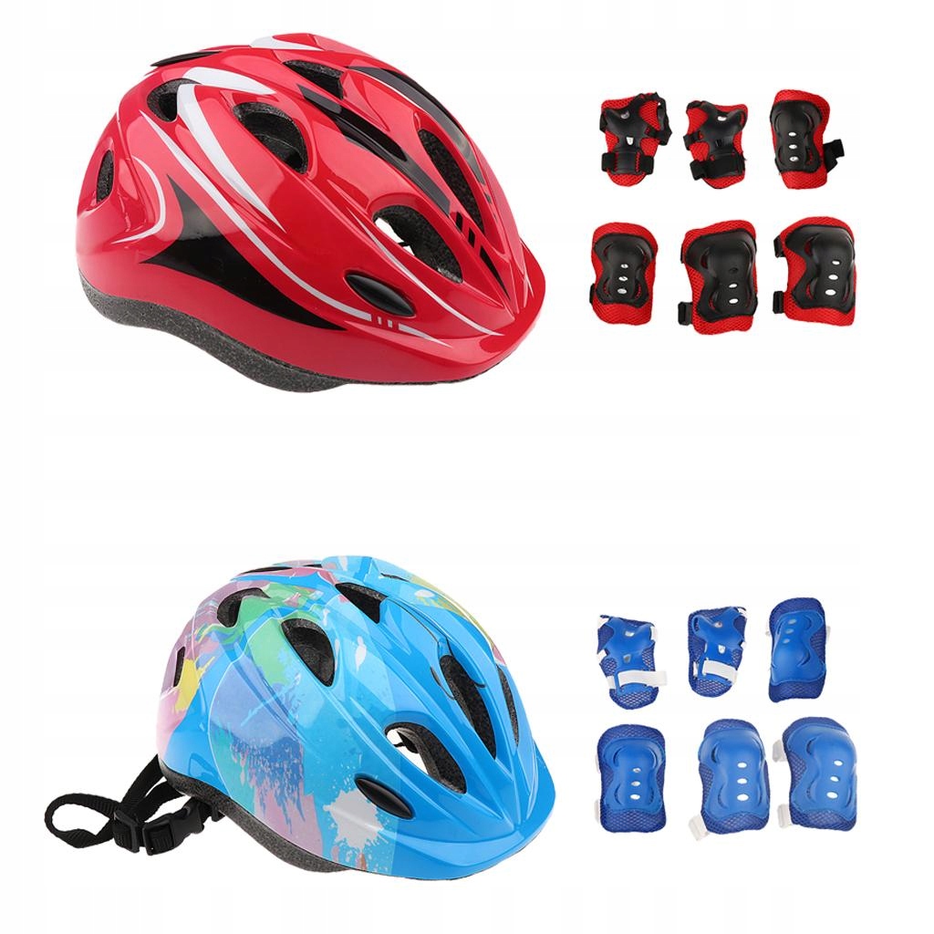2 zestawy kask rowerowy dla dzieci ochraniacze na 12086291906