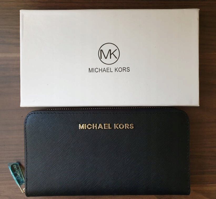 CZARNY DUŻY PORTFEL MK MICHAEL KORS