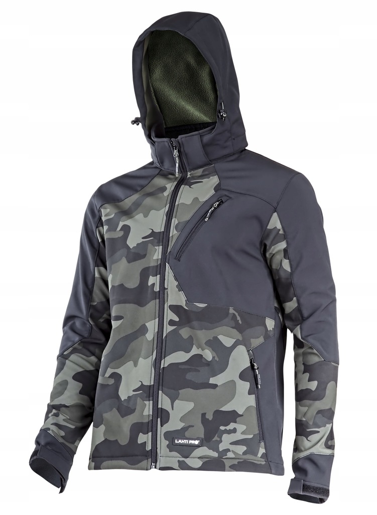 PROFIX KURTKA SOFTSHELL Z KAPT. MORO ZIEL.-CZAR. 2XL