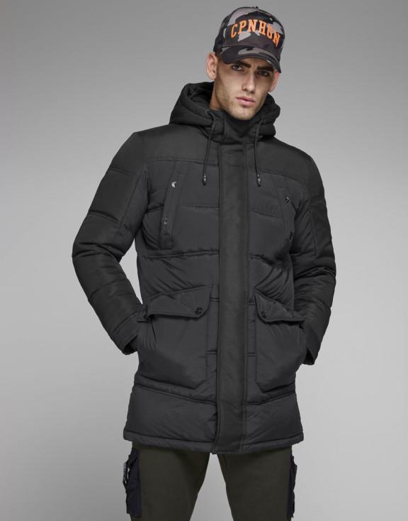 JACK JONES PARKA MĘSKA CZARNA KAPTUR L 1U00