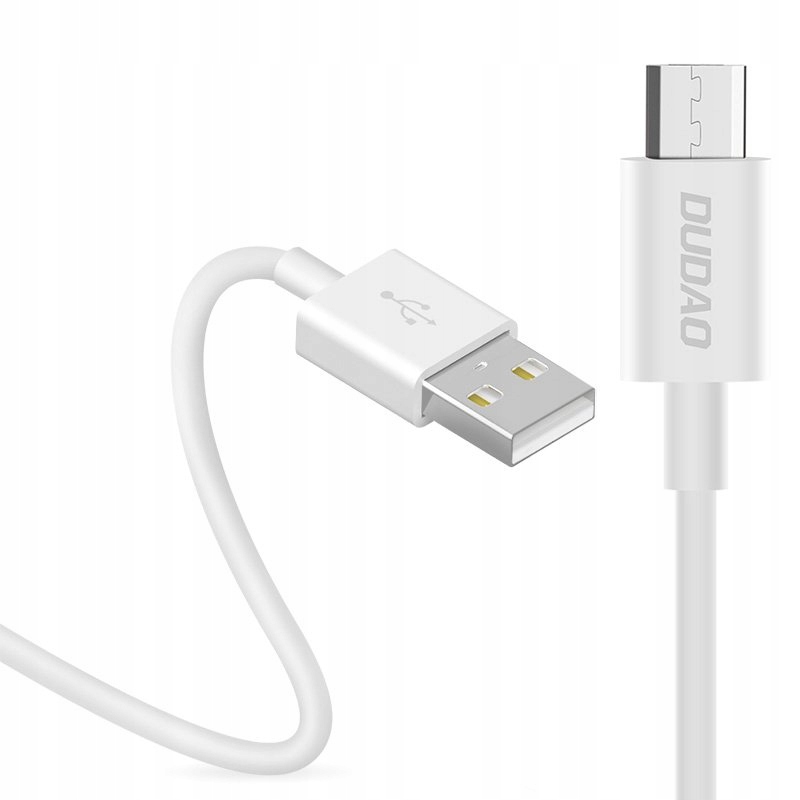 Dudao przewód kabel USB / micro USB 3A 1m biały (L