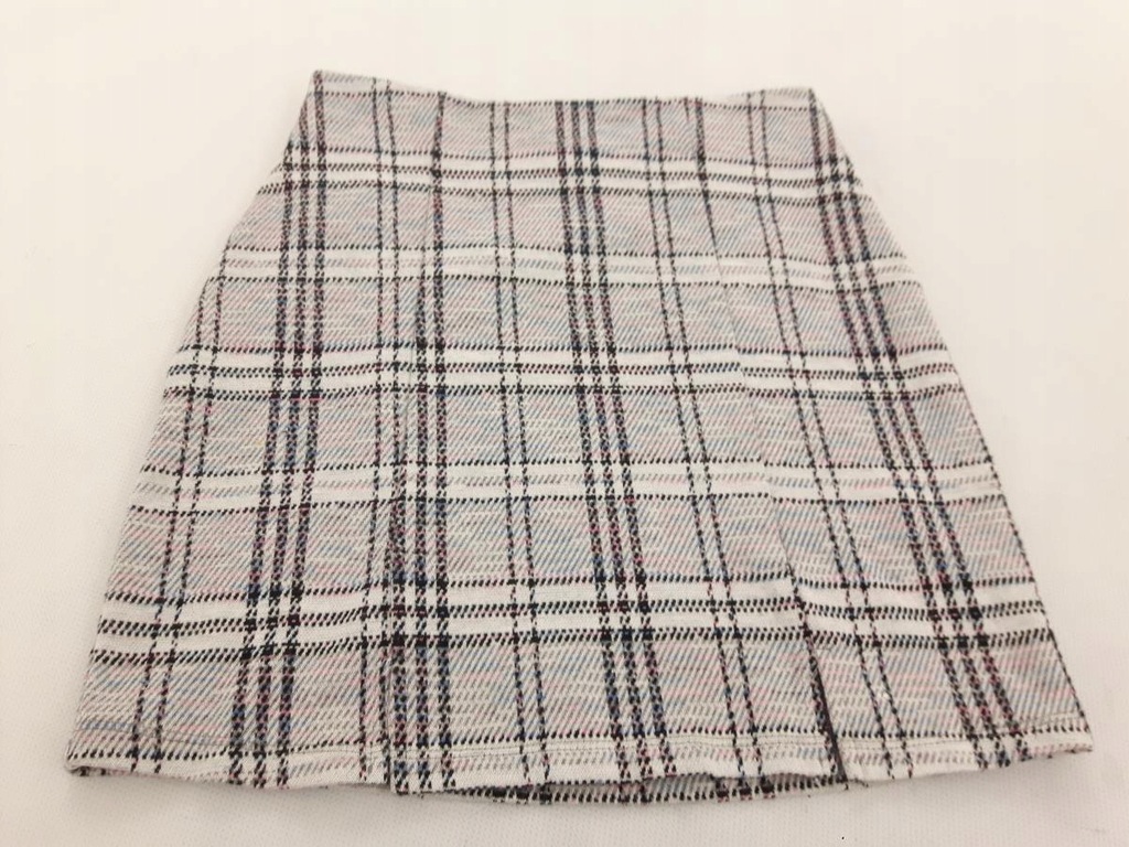 LINDEX dzianinowa SPÓDNICZKA wygodna KRATKA _ 134/140cm