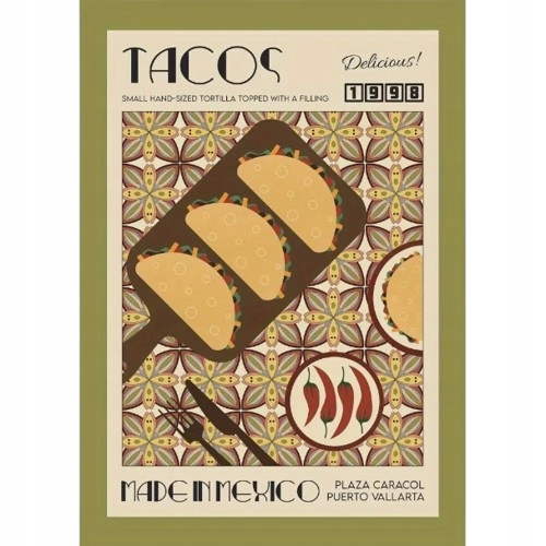 "Smaki Świata" – Dekoracyjny Plakat Kuchenny